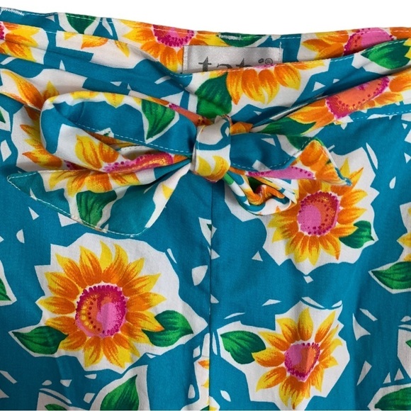 Tabi Vintage Women’s Sunflower Belted Shorts Size 18 (Check Approx Measurements) - Picture 6 of 12